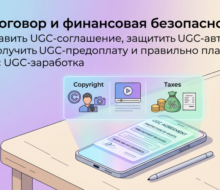 UGC-договор и финансовая безопасность: как составить UGC-соглашение, защитить UGC-авторские права, получить UGC-предоплату и правильно платить налоги с UGC-заработка