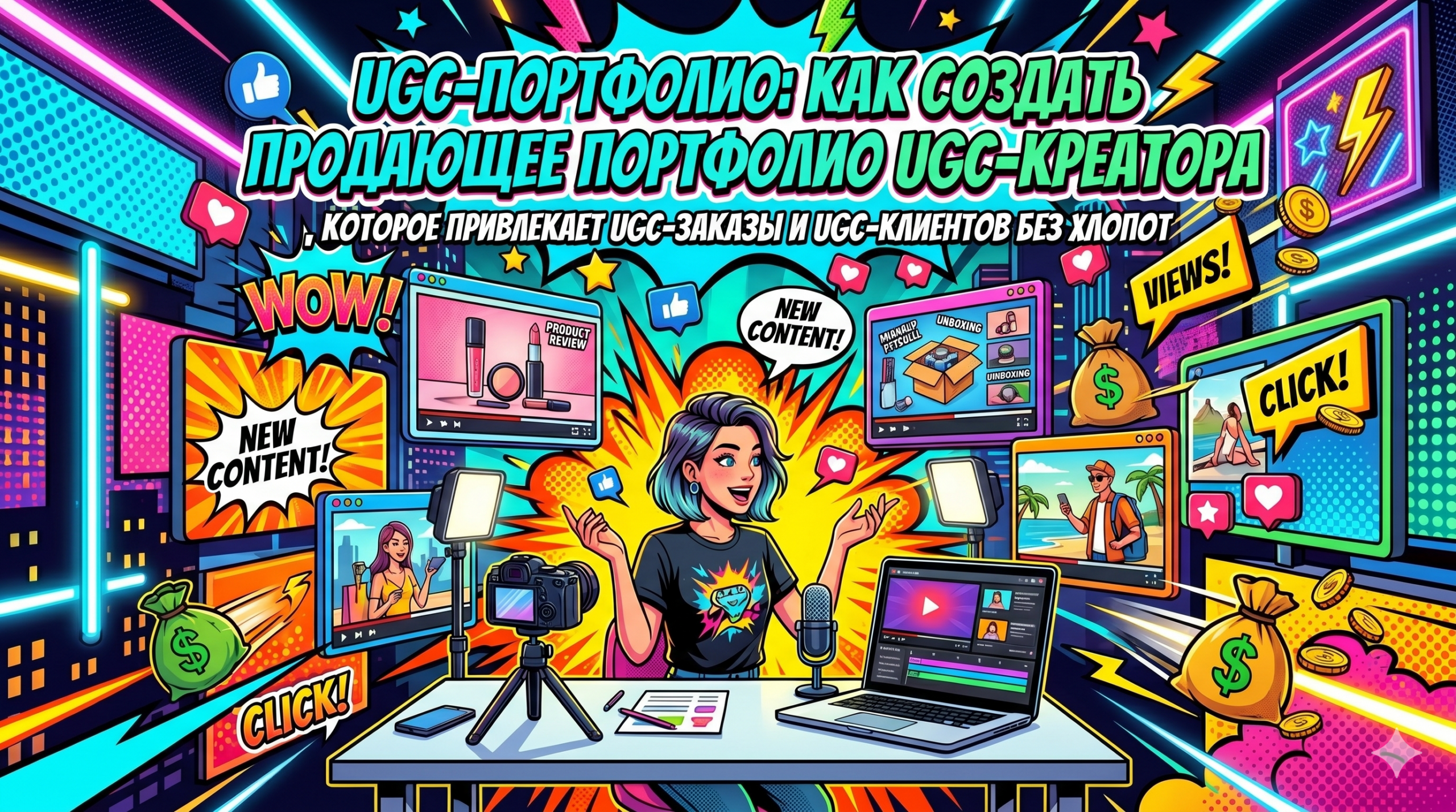 UGC-портфолио: как создать продающее портфолио UGC-креатора, которое привлекает UGC-заказы и UGC-клиентов без хлопот