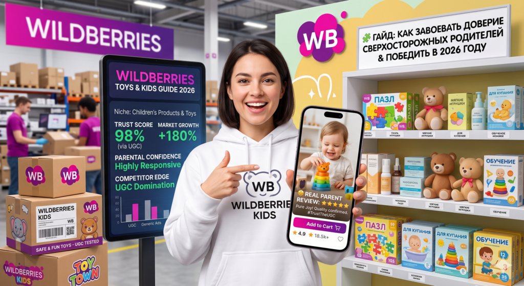 Гайд по продаже детских товаров и игрушек на Wildberries 2026 — UGC-контент, отзывы родителей, склады маркетплейса и полки с пазлами, мягкими игрушками и средствами для купания