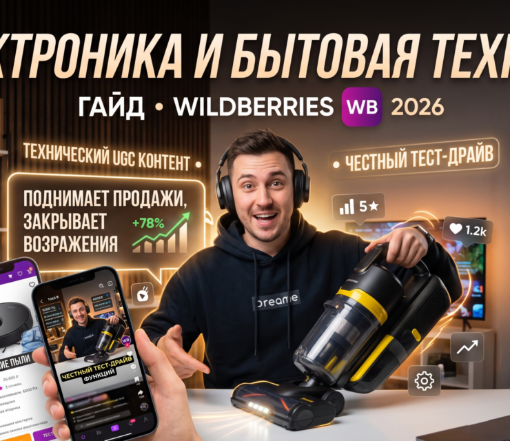 🔌 Гайд по товарной нише «Электроника и бытовая техника» на Wildberries: как технический UGC-контент с честным тест-драйвом функций гаджетов закрывает возражения покупателей и поднимает продажи карточки WB в 2026 году