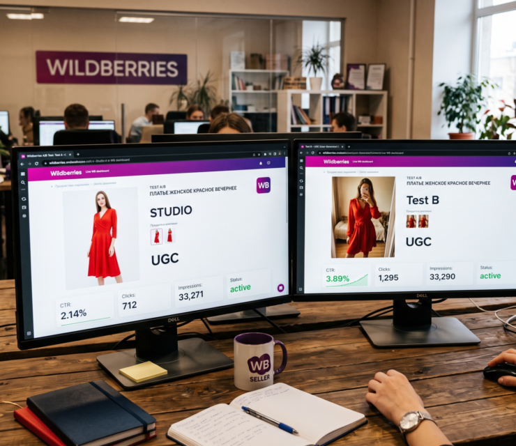 A/B-тестирование превью Wildberries WB: сравниваем студийное фото против UGC-фото и меряем CTR в реальном времени — запускаем параллельные варианты превью и фиксируем, какой тип изображения даёт больше кликов