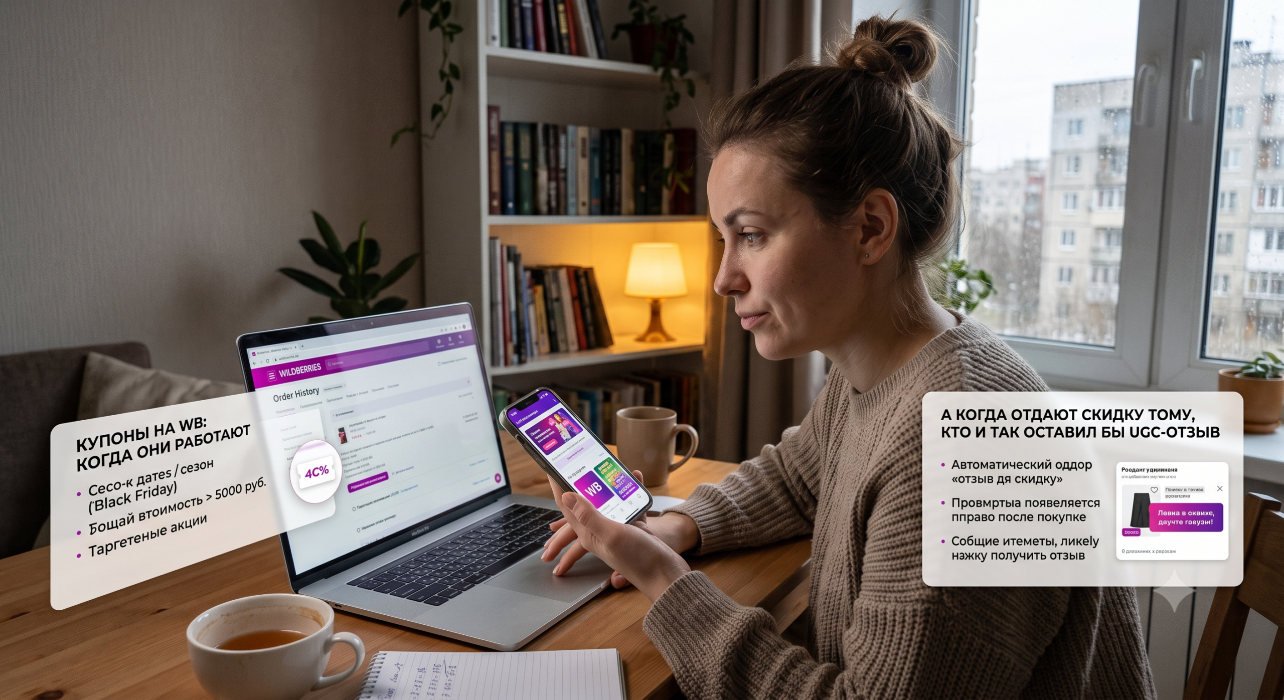 Купоны на Wildberries WB: когда они работают, а когда отдают скидку тому, кто и так оставил бы UGC-отзыв