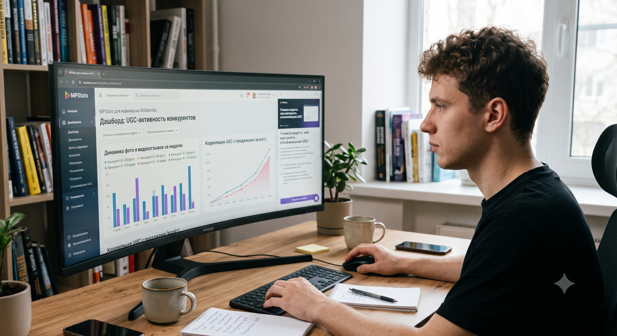MPStats для новичка на Wildberries WB: настраиваем дашборды и отслеживаем UGC-активность конкурентов — учимся видеть, сколько фото и видеоотзывов появилось у конкурентов за неделю и как это коррелирует с их взлётом