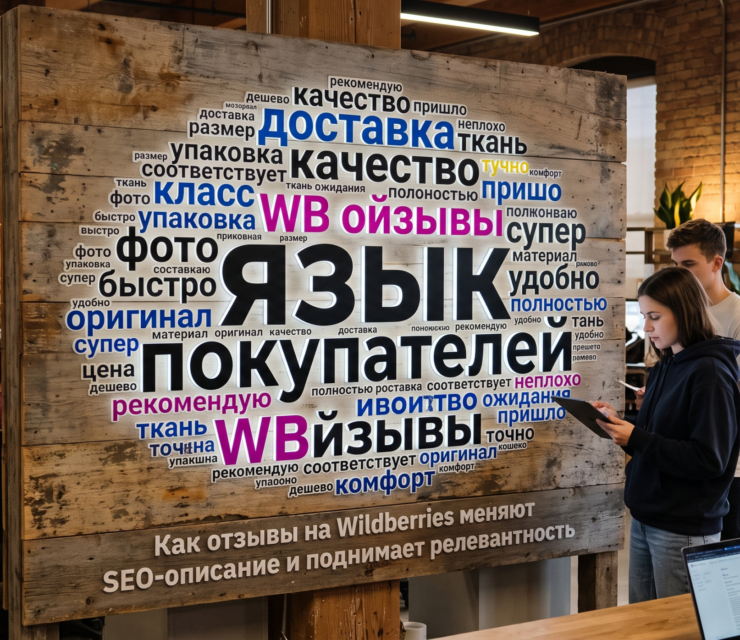 Облако слов из отзывов Wildberries WB: как язык покупателей меняет SEO-описание и поднимает релевантность — строим семантическую карту из UGC и переписываем описание на живой язык аудитории