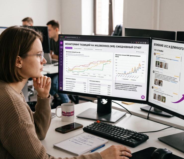 Позиции по ключевым запросам на Wildberries WB: ежедневный мониторинг и как UGC-отзывы с длинным хвостом запросов поднимают карточку в топ