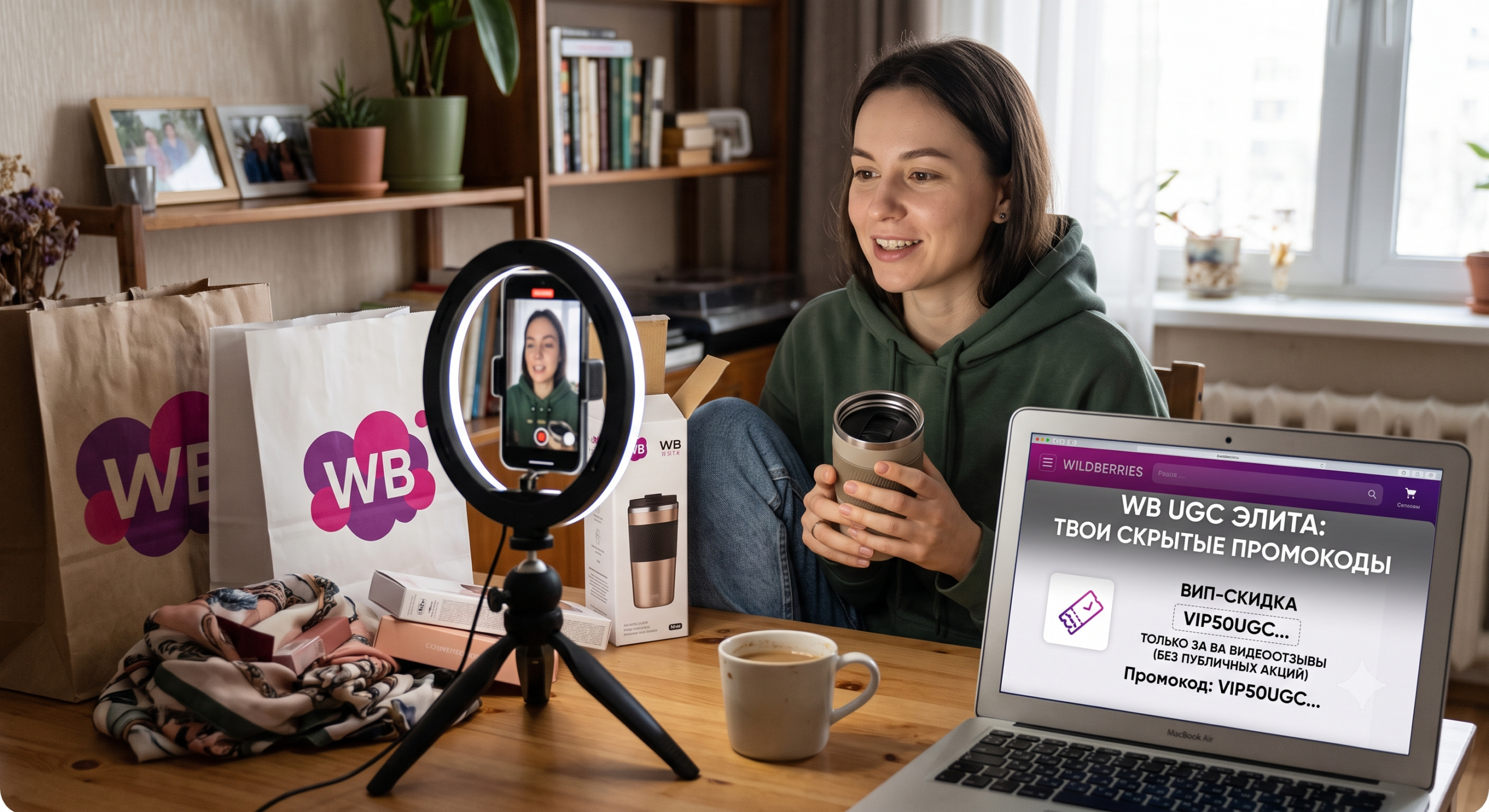 Скрытые промокоды для UGC-элиты на Wildberries WB: VIP-скидки за видеоотзывы без публичных акций