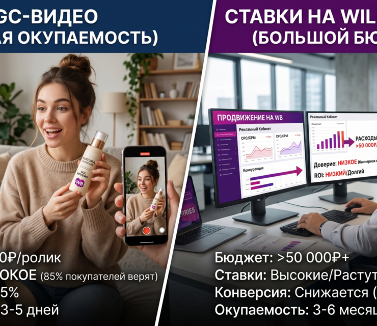 UGC-видео vs рекламный бюджет: почему заказ UGC-видеоотзывов окупается быстрее ставок на Wildberries WB
