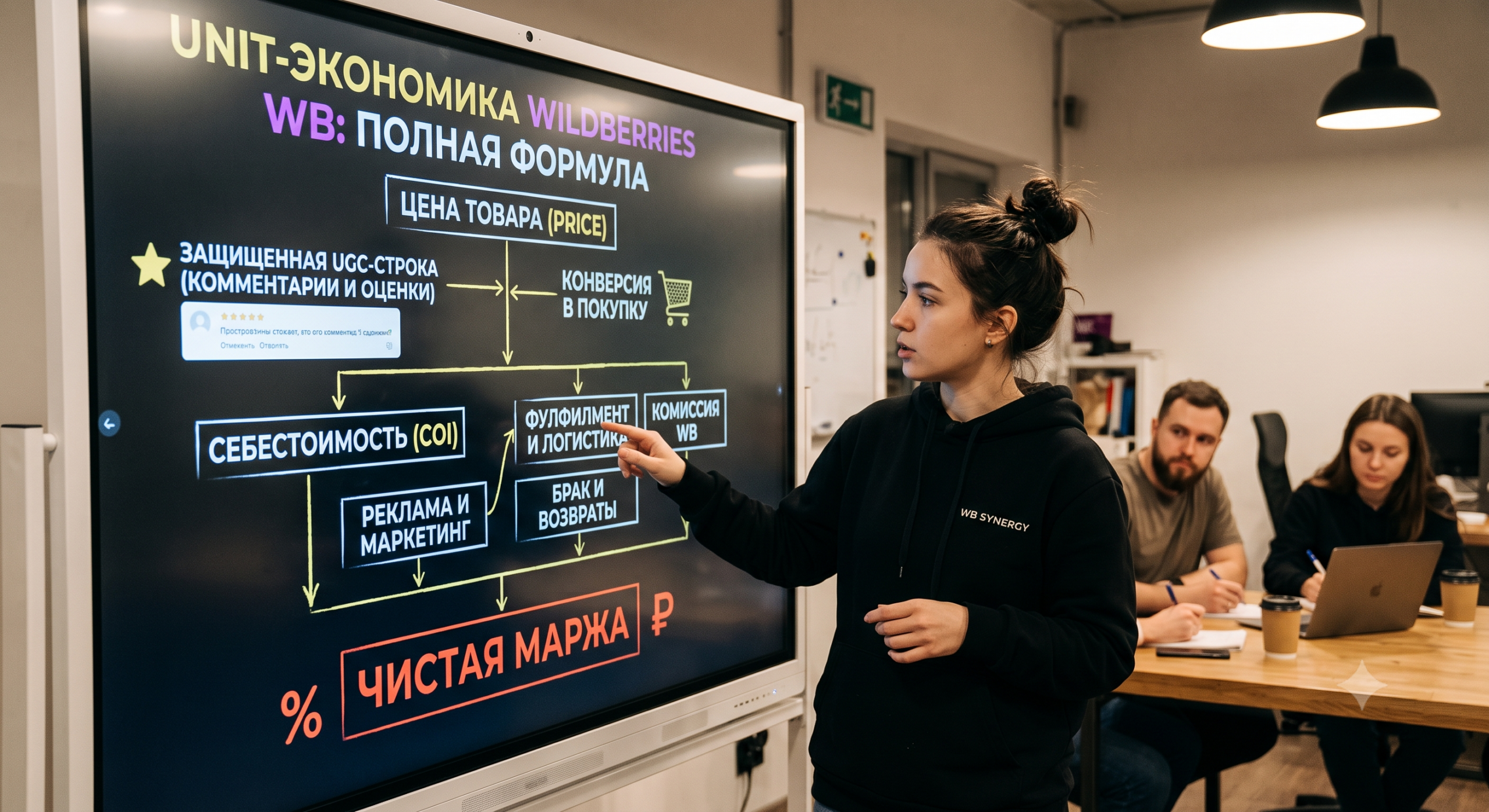 Unit-экономика Wildberries WB с UGC-строкой: полная формула от цены до чистой маржи
